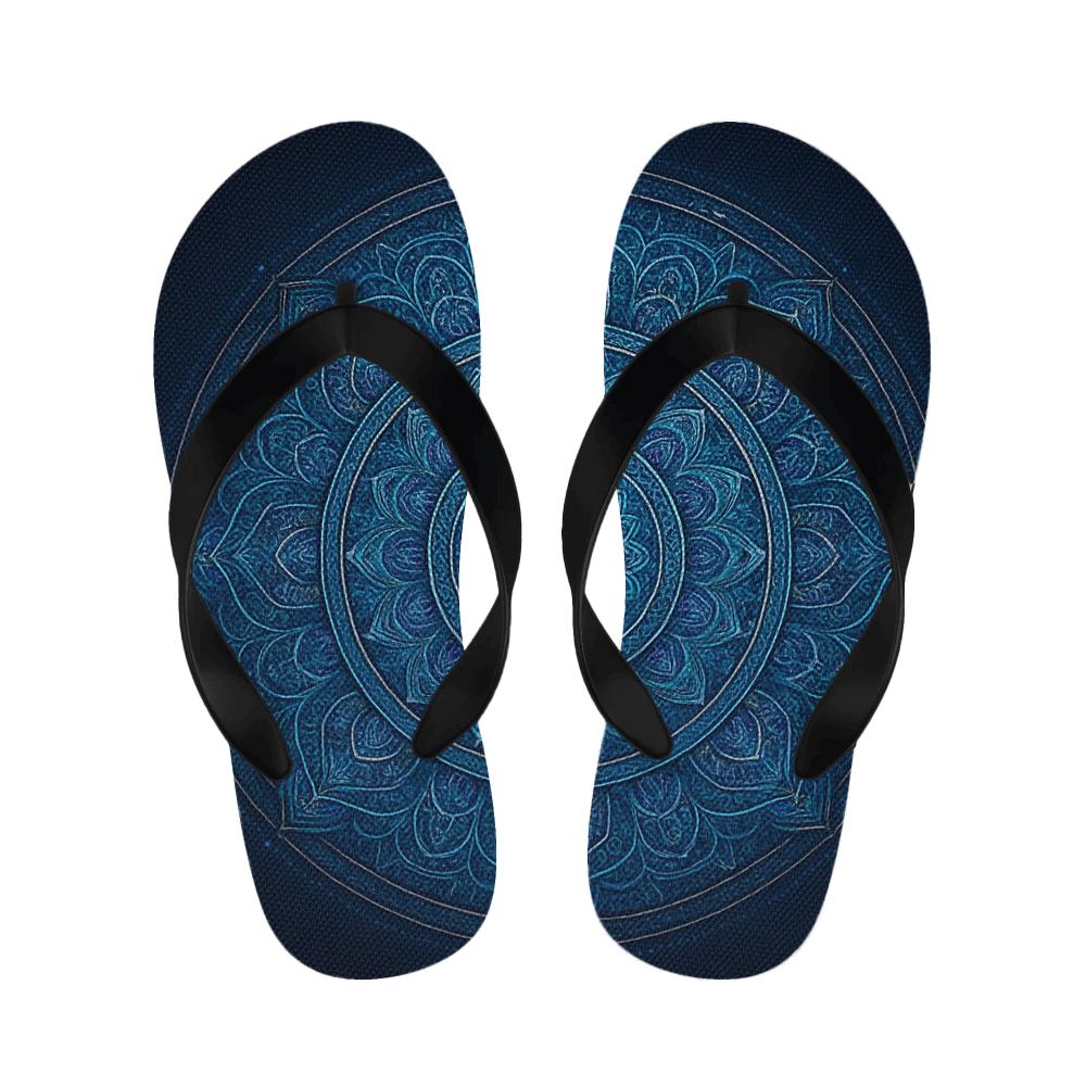 Prismatic Orbit Filigree Mandala comfortable indoor slippers