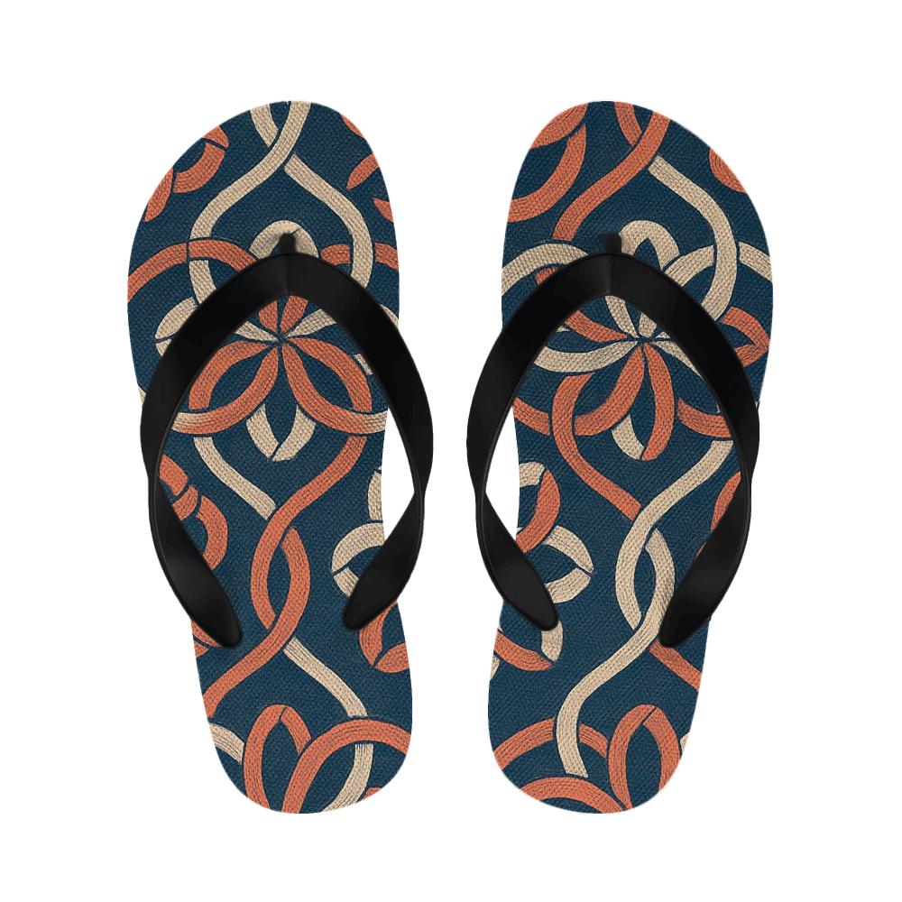 Ranunculus Ribbon Interlace unique printed slipperscustom slippers