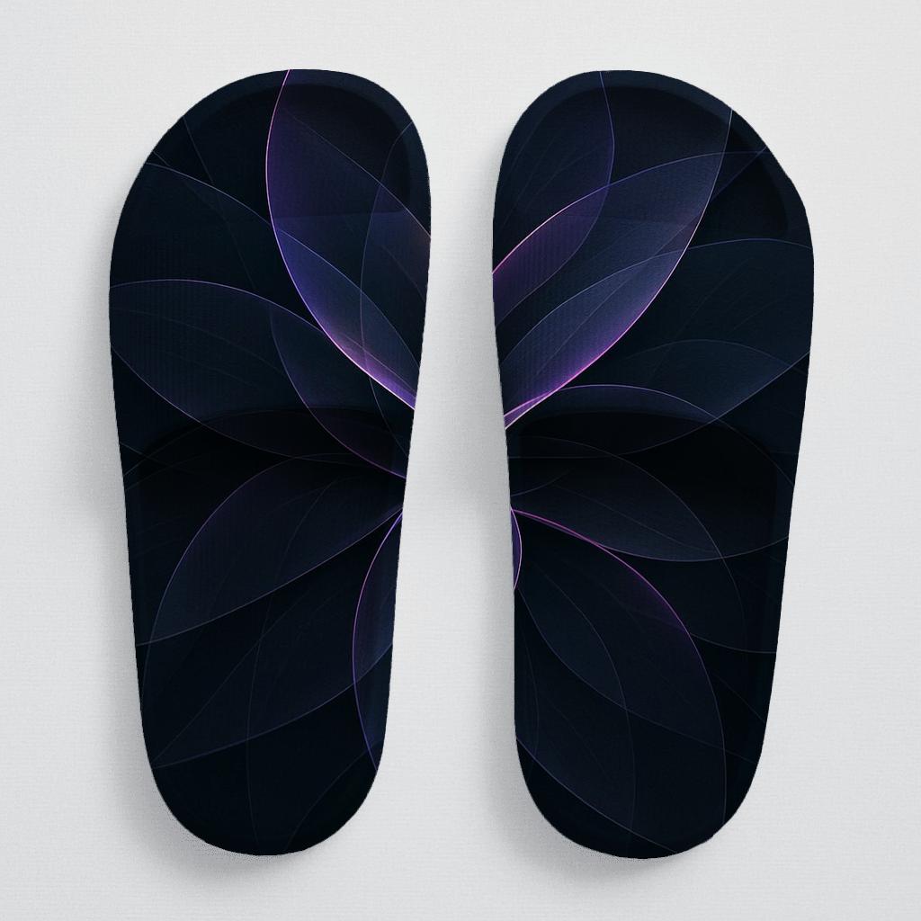 Orchid Petal Circuit Weave personalized slide sandals