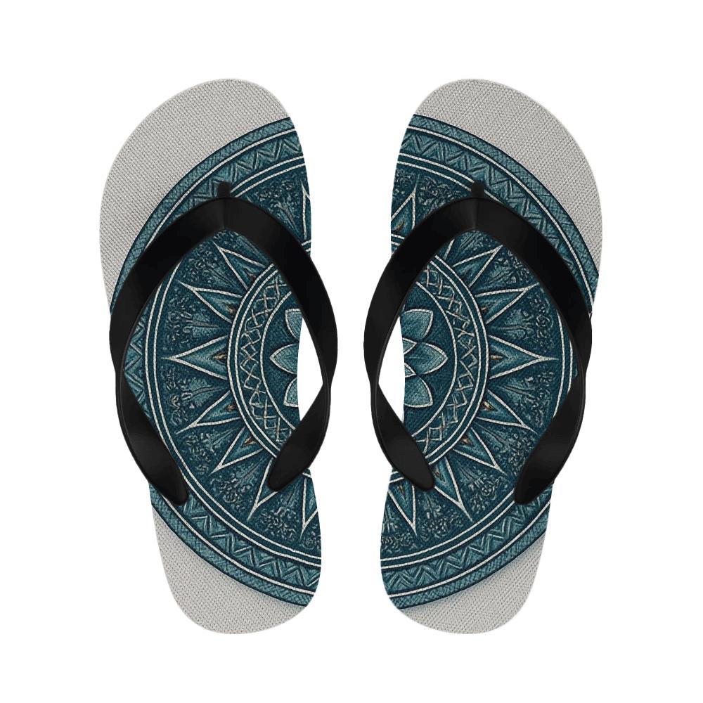 Lattice Bloom Compasswheel warm fleece slippers