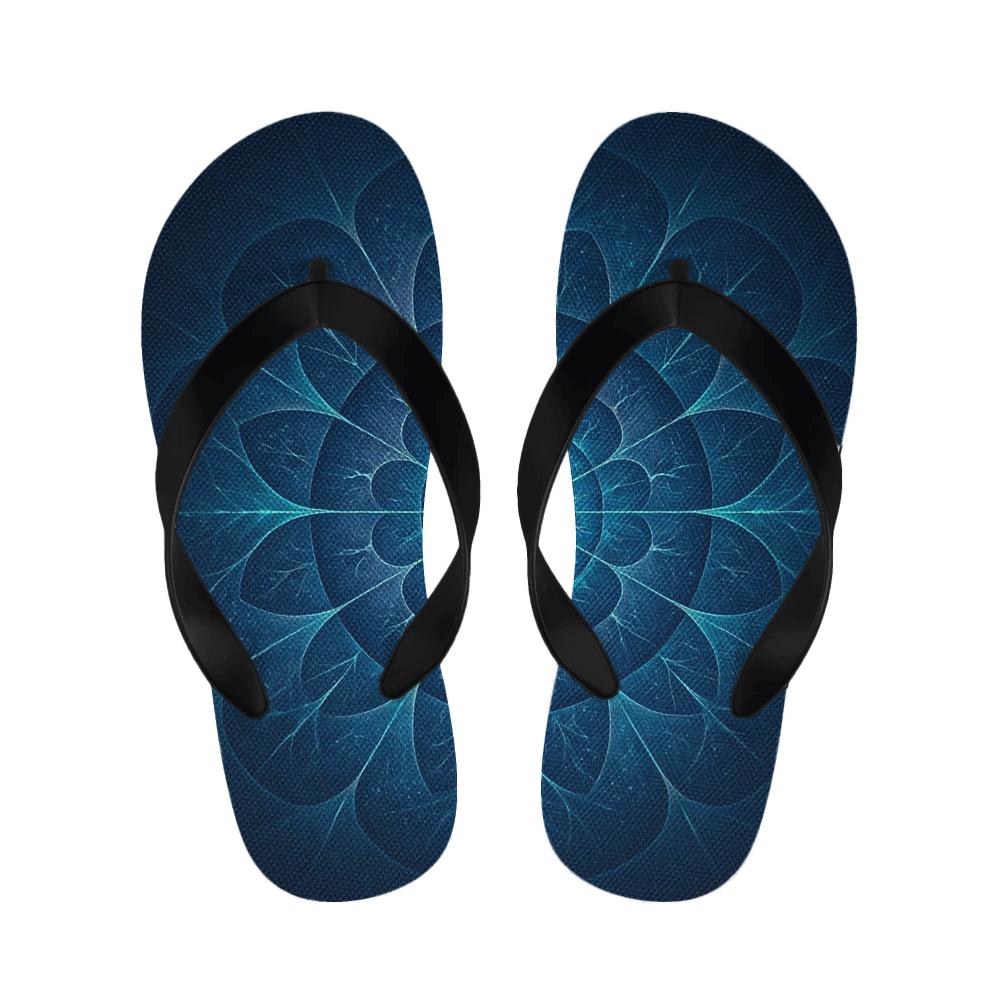 Camellia Fractal Halo Array warm fleece slippers