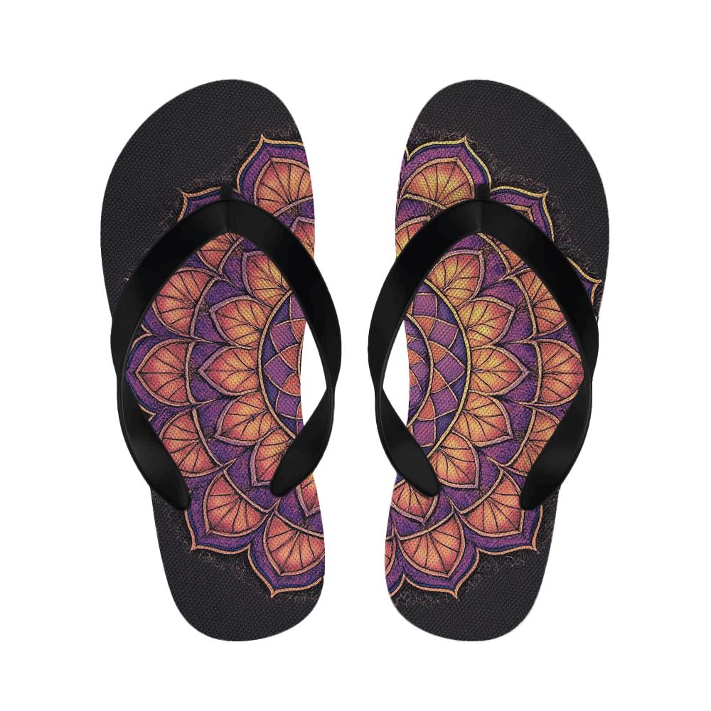 Prismatic Spiral Rosette Array warm fleece slippers