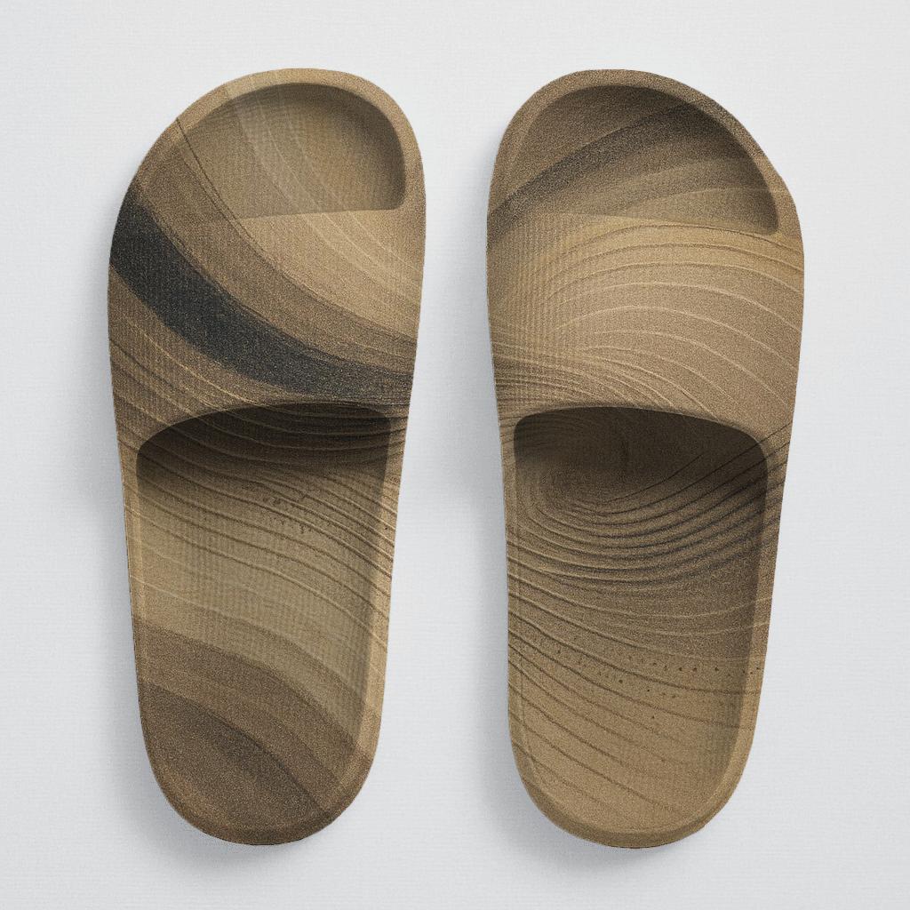 Wind Scour Arc Ripple Weave sporty rubber slides