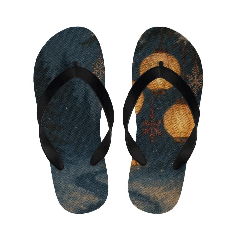 Lantern Lit Winter Eve Waltz trendy casual slippers