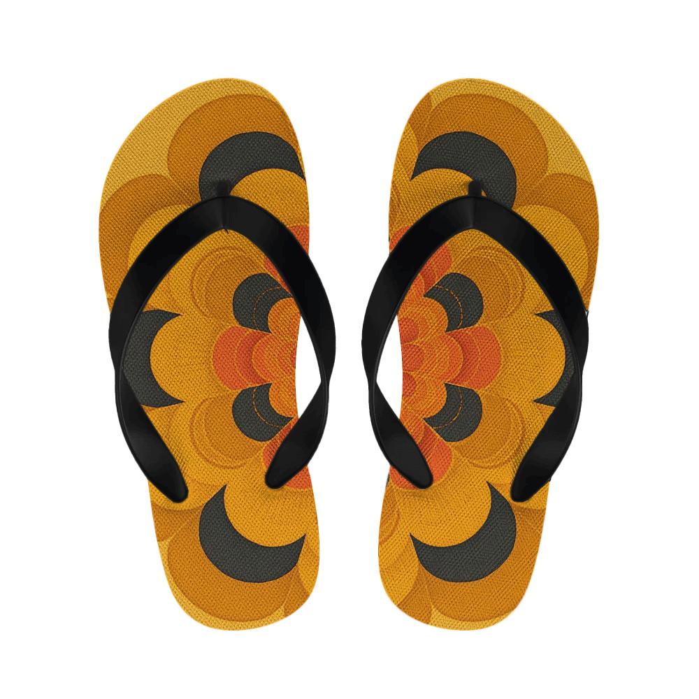 Marigold Pulse Rosette unique printed slipperscustom slippers