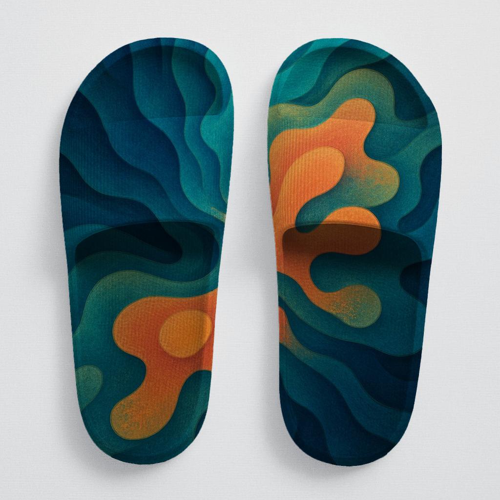 Chromatophore Symphony soft footbed slides