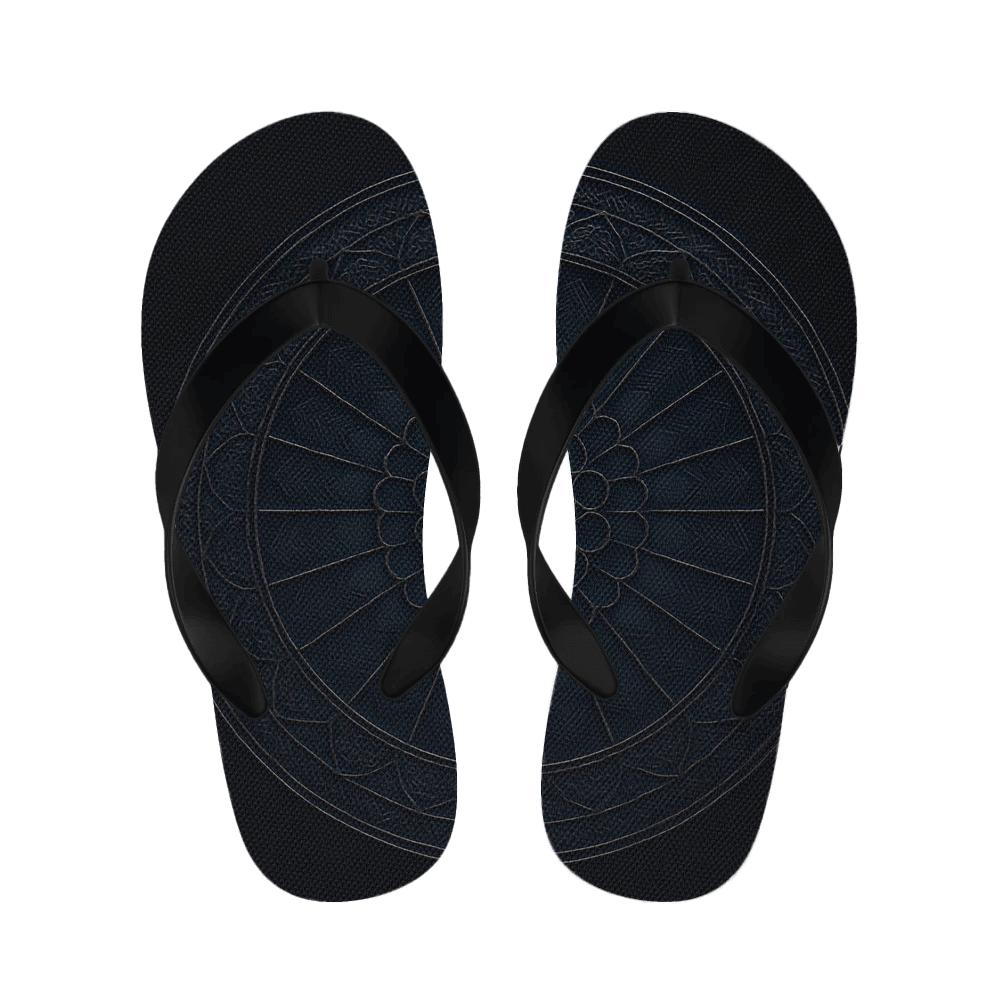 Velvet Orbit Filigree Mandala warm fleece slippers