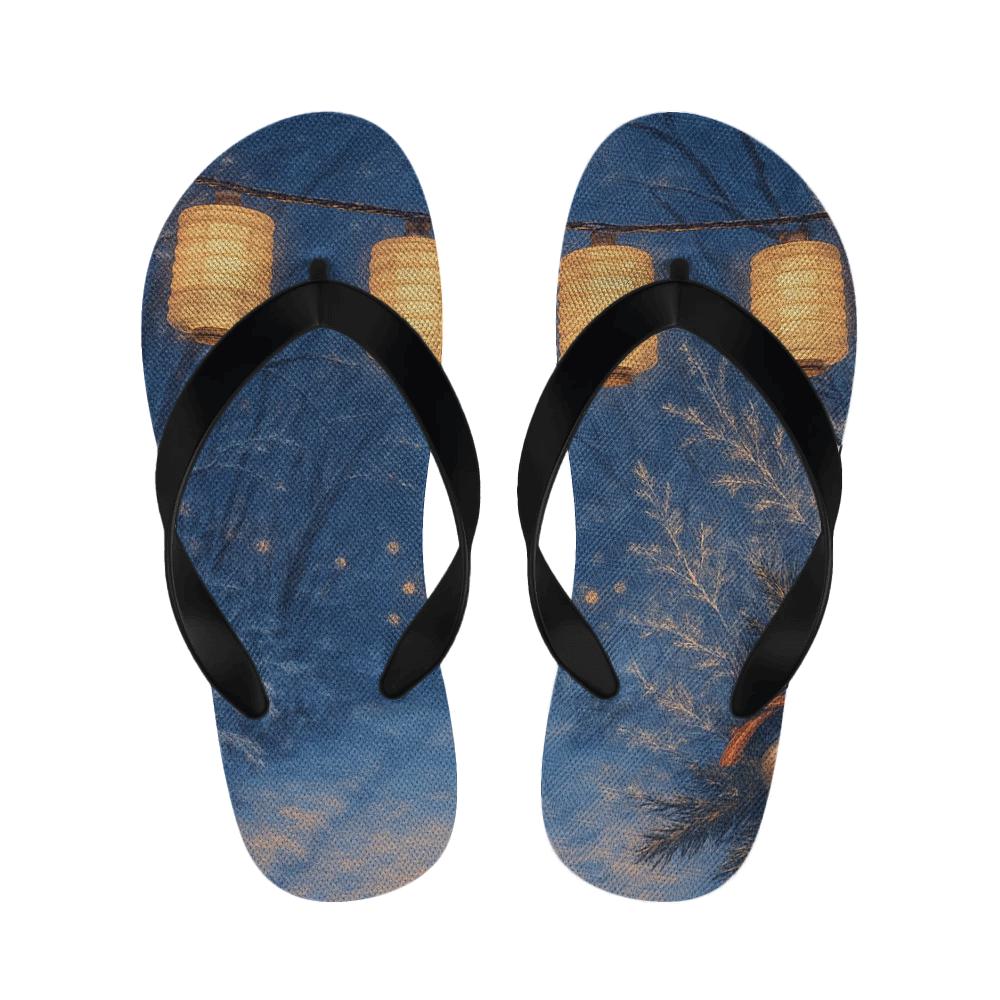 Winter Lantern Snowglow designer logo slippers