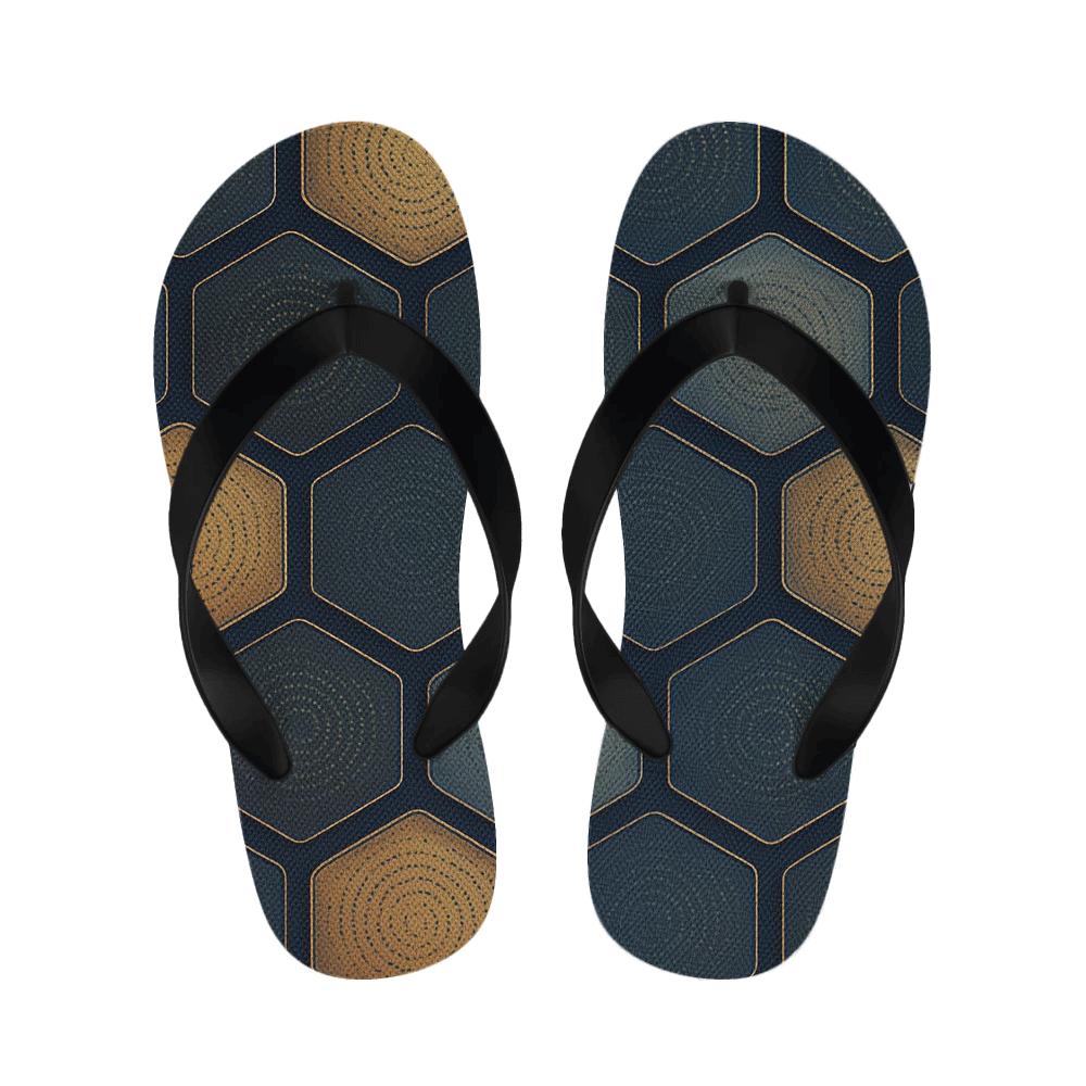 Hex Pulse Constellation Tiling designer logo slippers