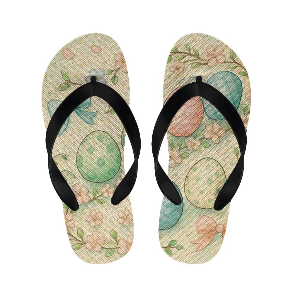 Spring Eggshell Blossom Parade personalized cozy slippers