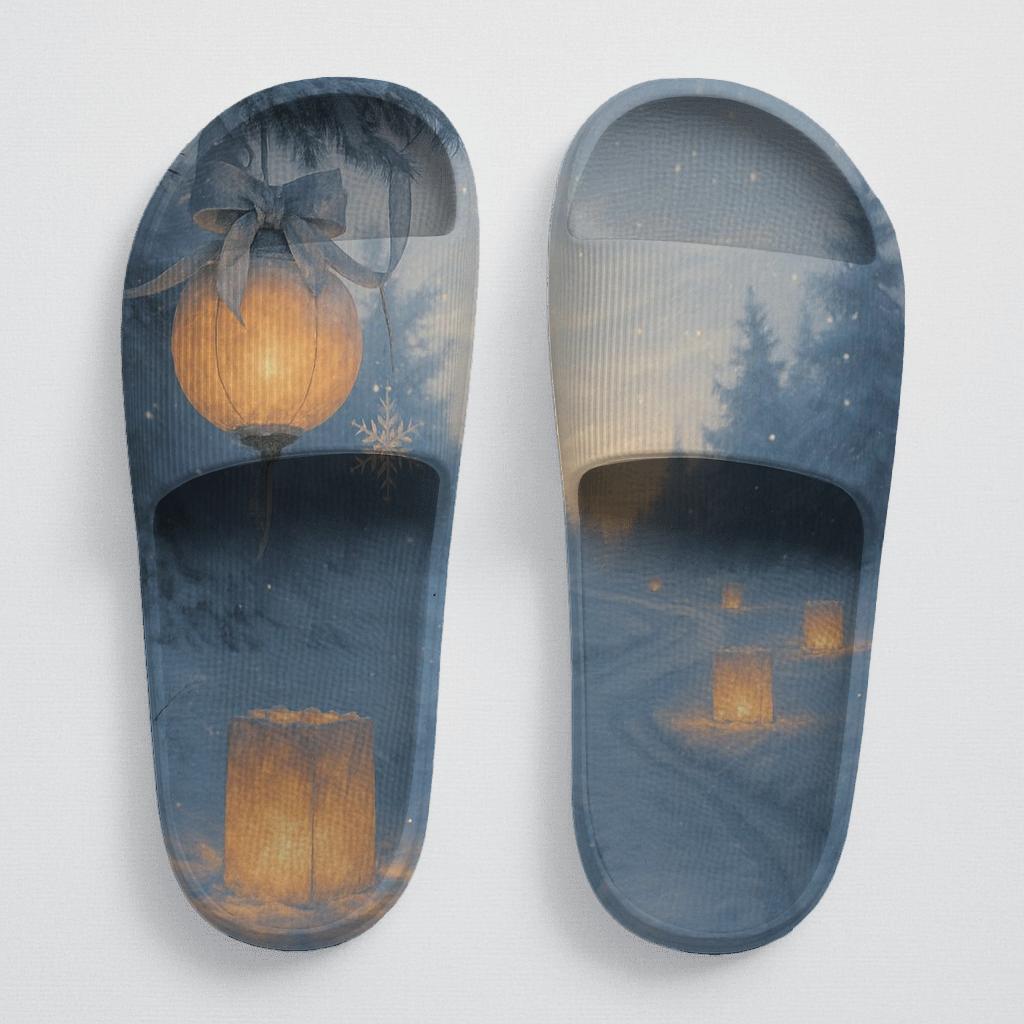 Winter Lantern Snowglow sporty rubber slides