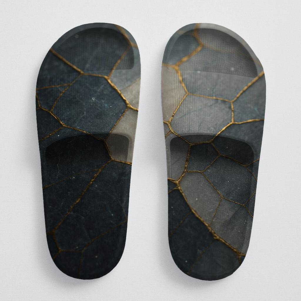 Mineral Facet Vein Tapestry soft footbed slides