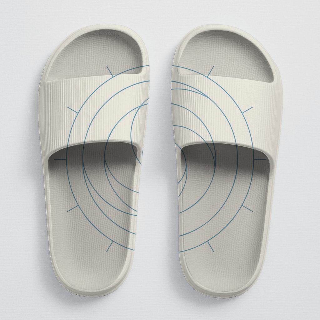 Ice Blue Orbitline Mandala custom slides
