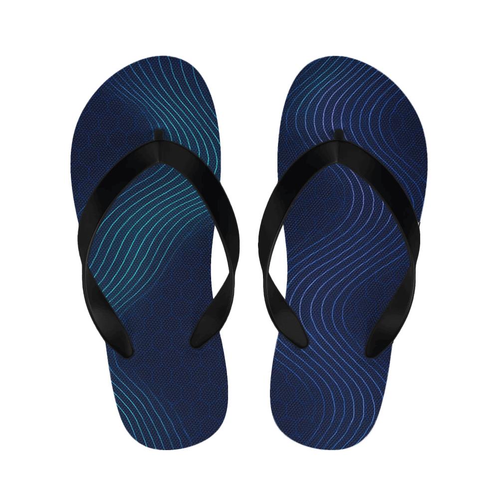 Moire Nebula Lattice Bloom trendy casual slippers