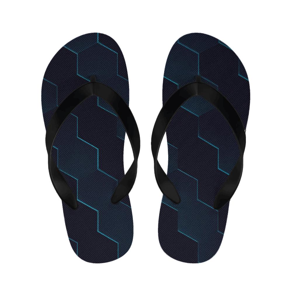 Moire Hex Drift Tapestry custom slippers