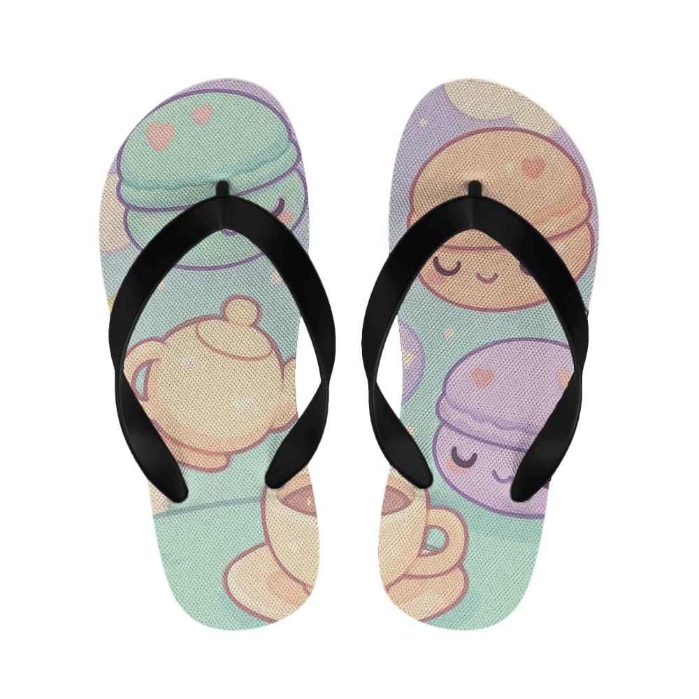 Cosmic Macaron Comet Cafe unique printed slipperscustom slippers