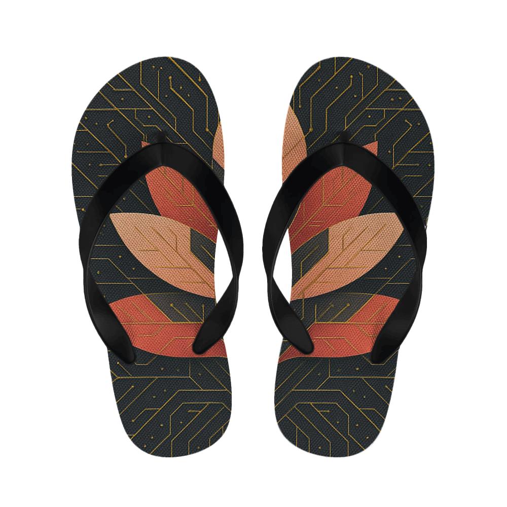 Peony Vein Circuit Weave trendy casual slippers