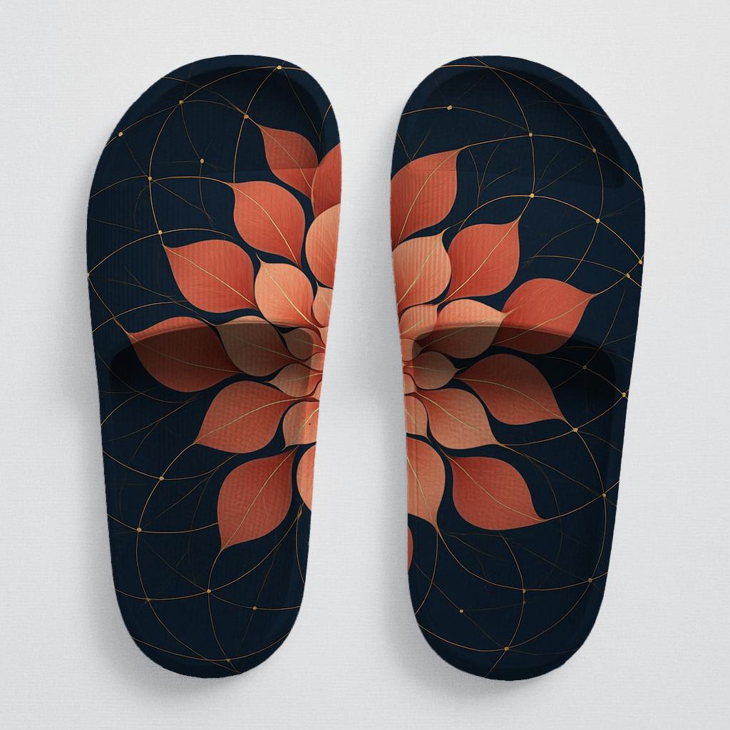 Peony Arc Constellation sporty rubber slides