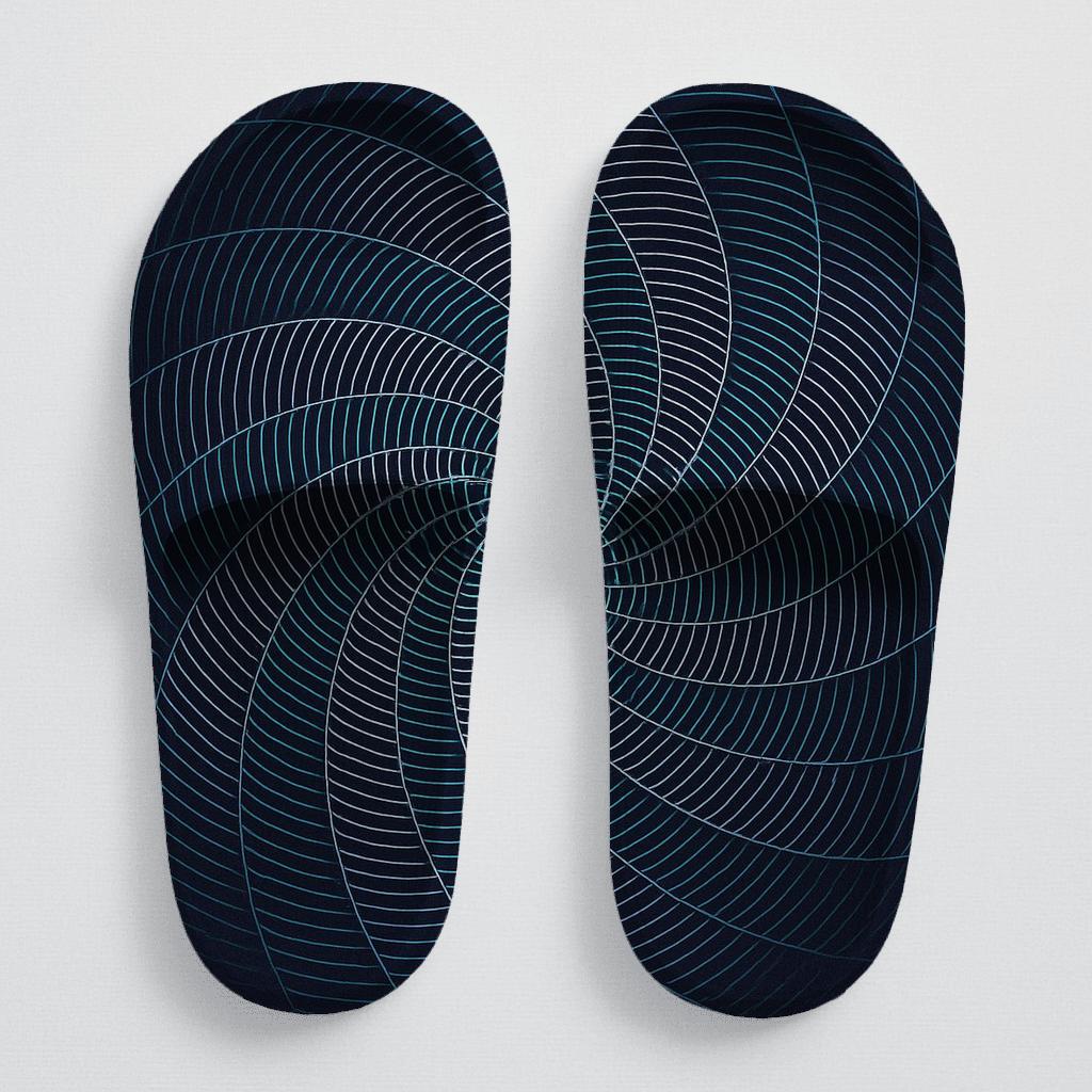 Moire Spiral Interference Tiles sporty rubber slides