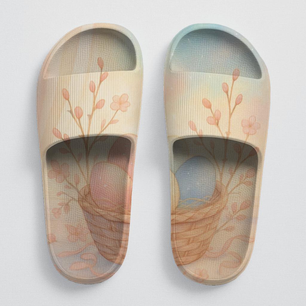 Easter Dawn Eggshell Aurora sporty rubber slides