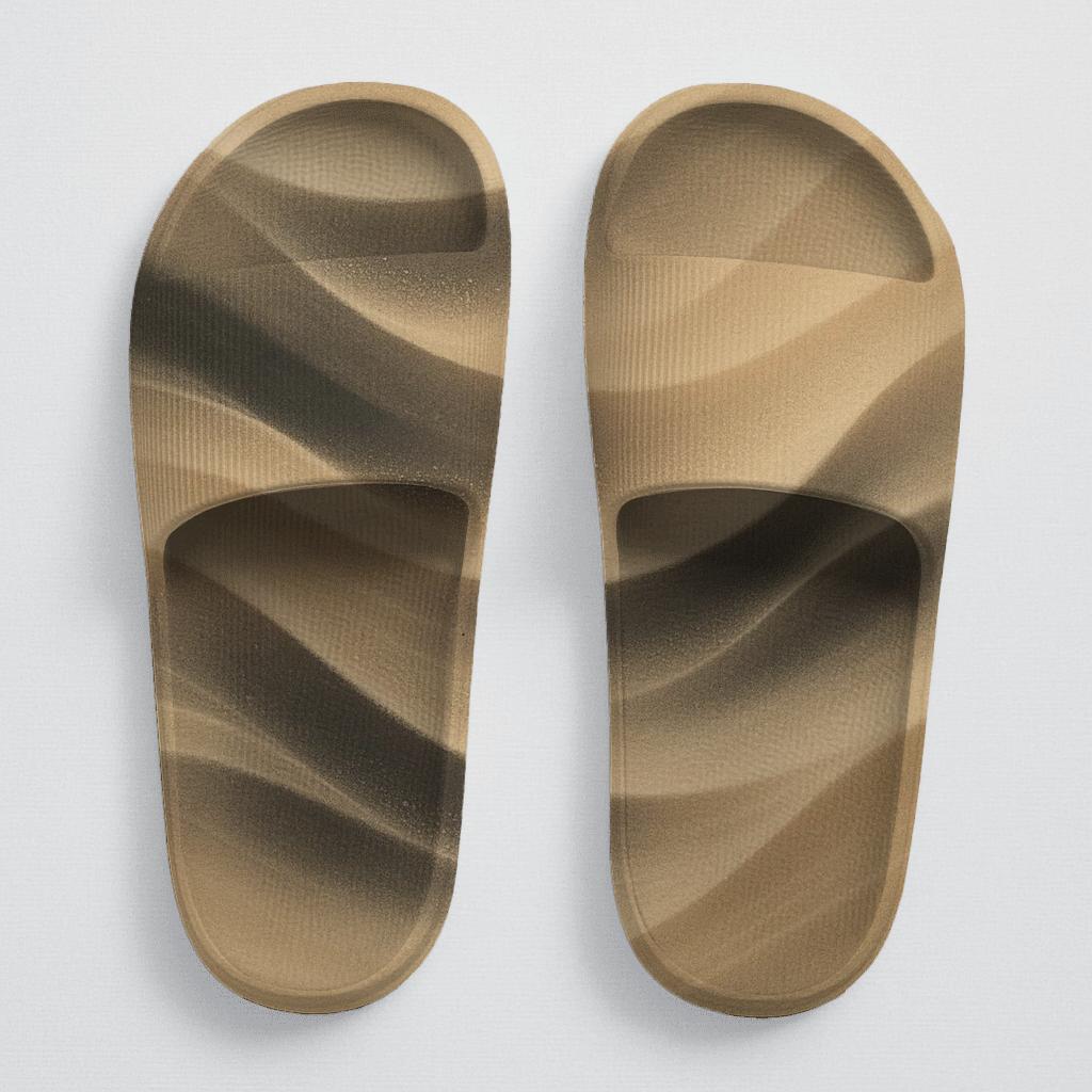 Wind Sculpted Arc Weave personalized slide sandals