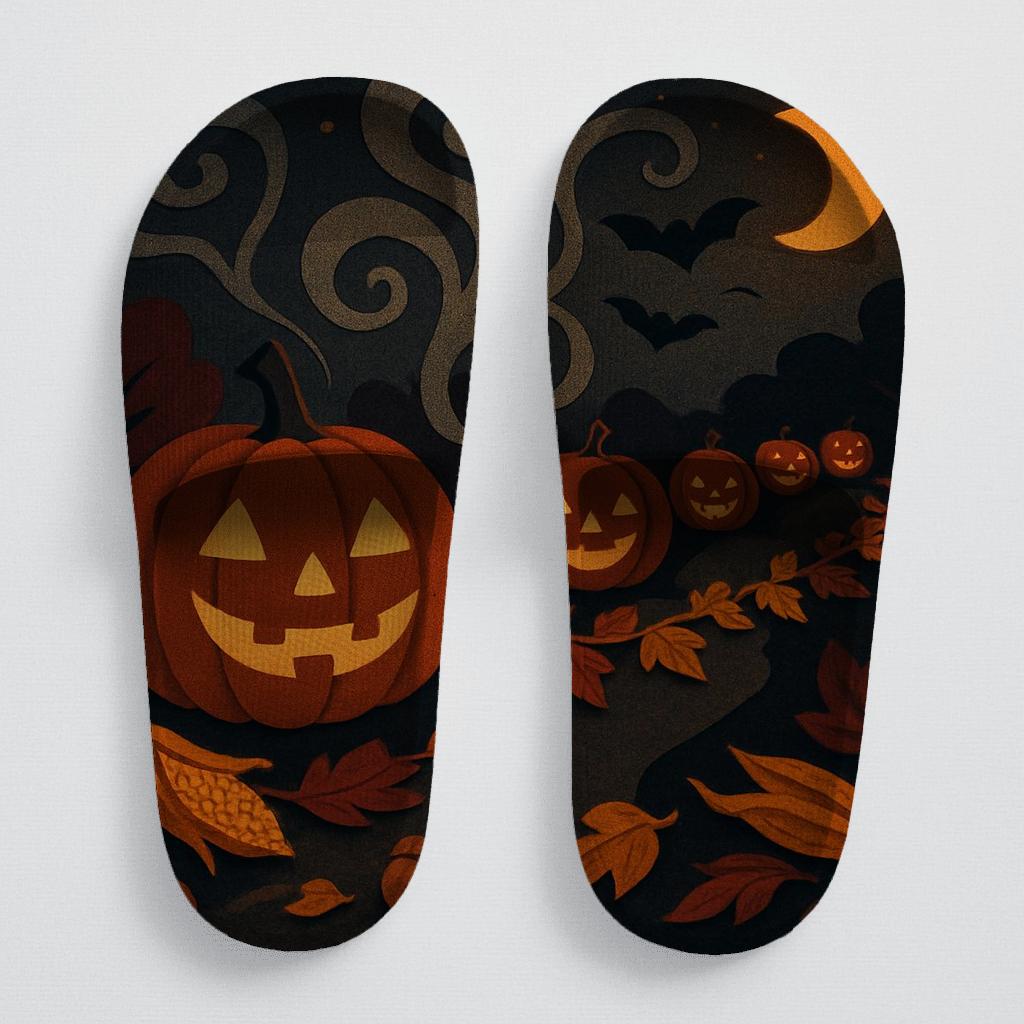 Harvest Halloween Lantern Parade soft footbed slides
