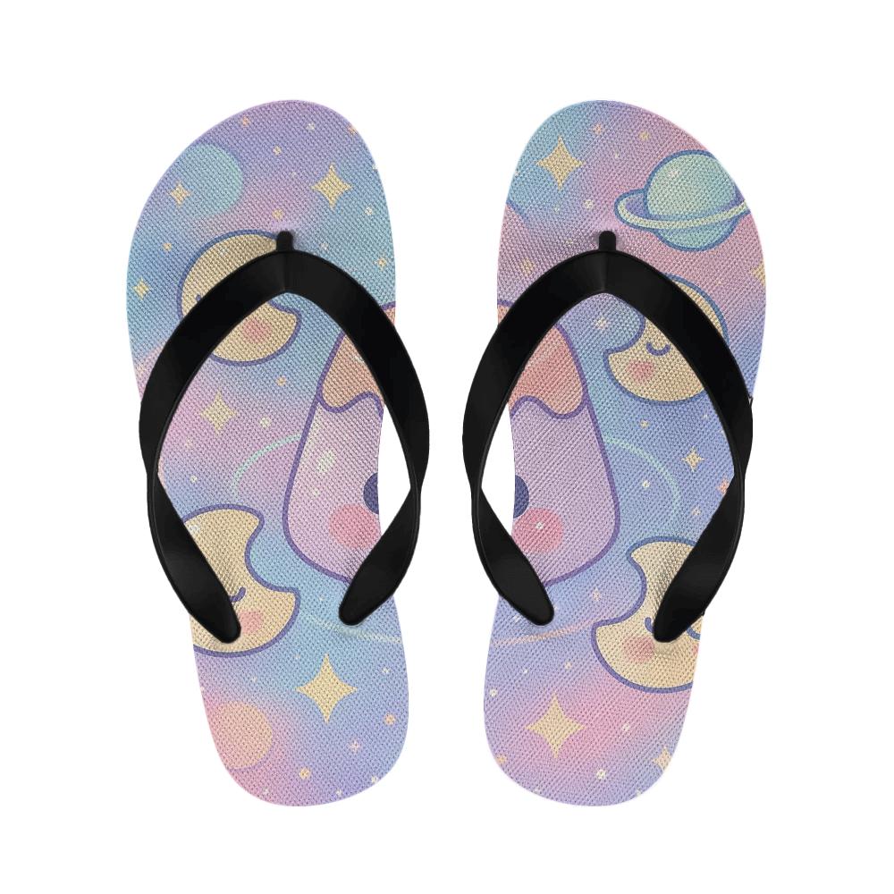 Pastel Planet Pudding Parade comfortable indoor slippers