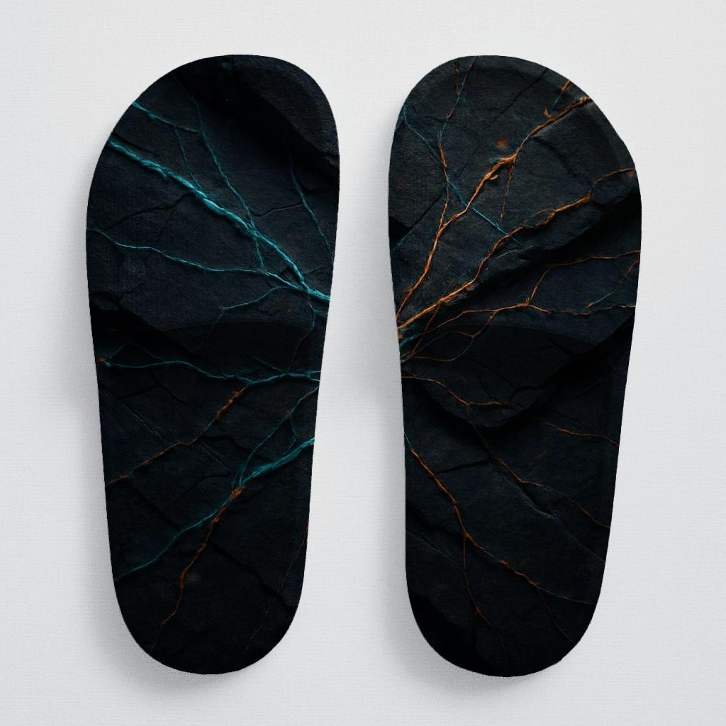 Basalt Vein Lattice Glow soft footbed slides