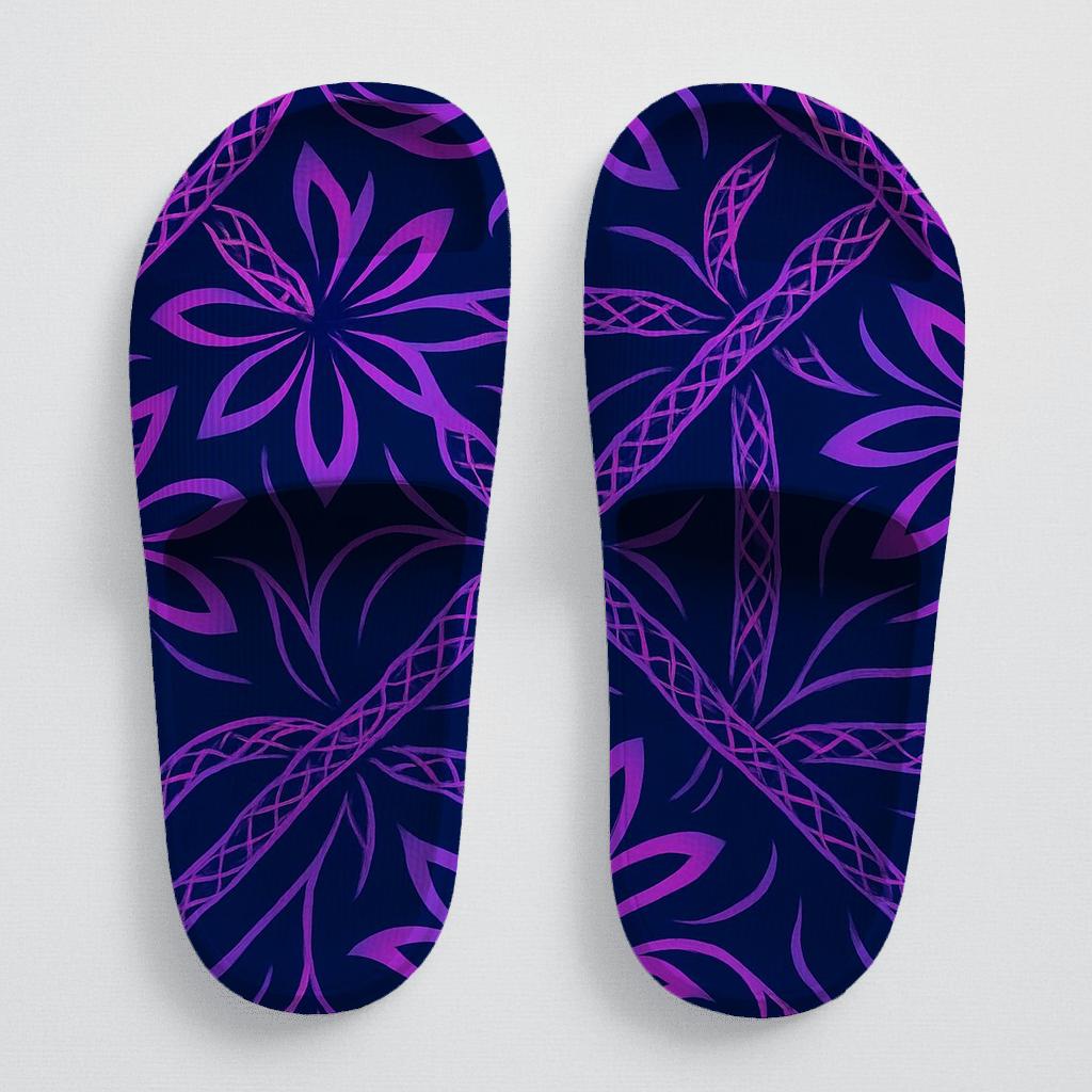Orchid Pulse Weave sporty rubber slides