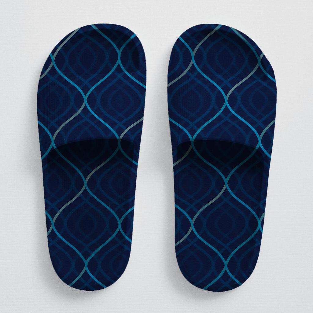 Moire Orbit Weave comfortable casual slides