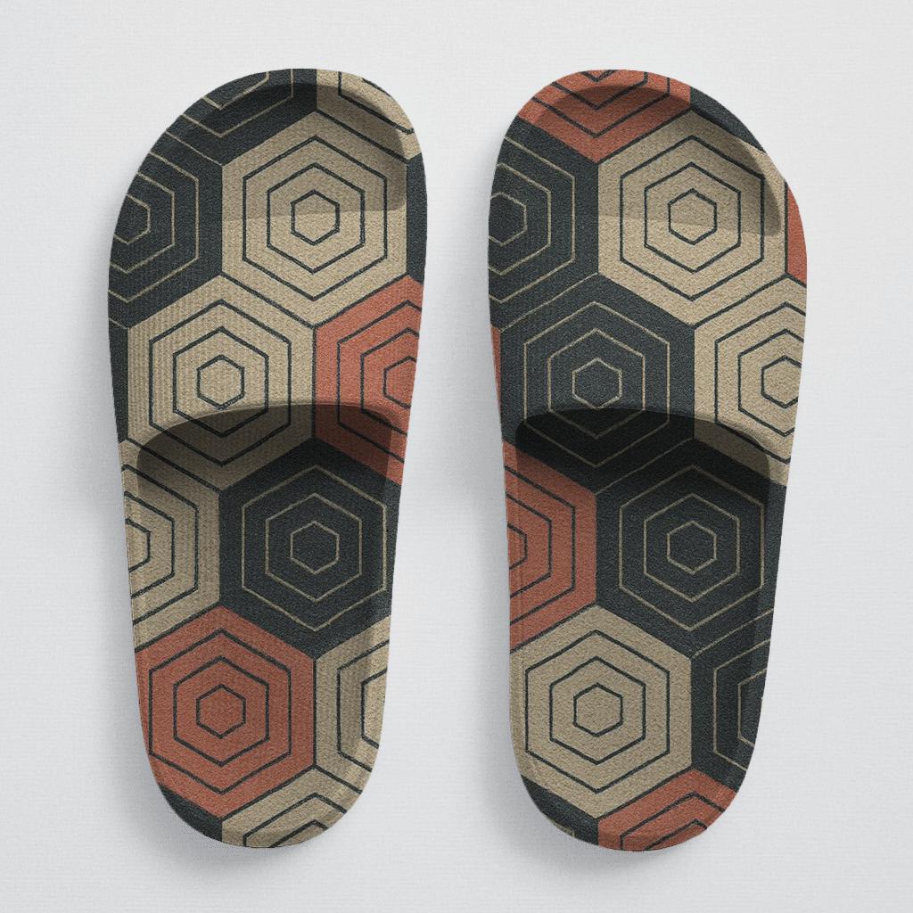 Hex Tiling Pulse Quilt comfortable casual slides