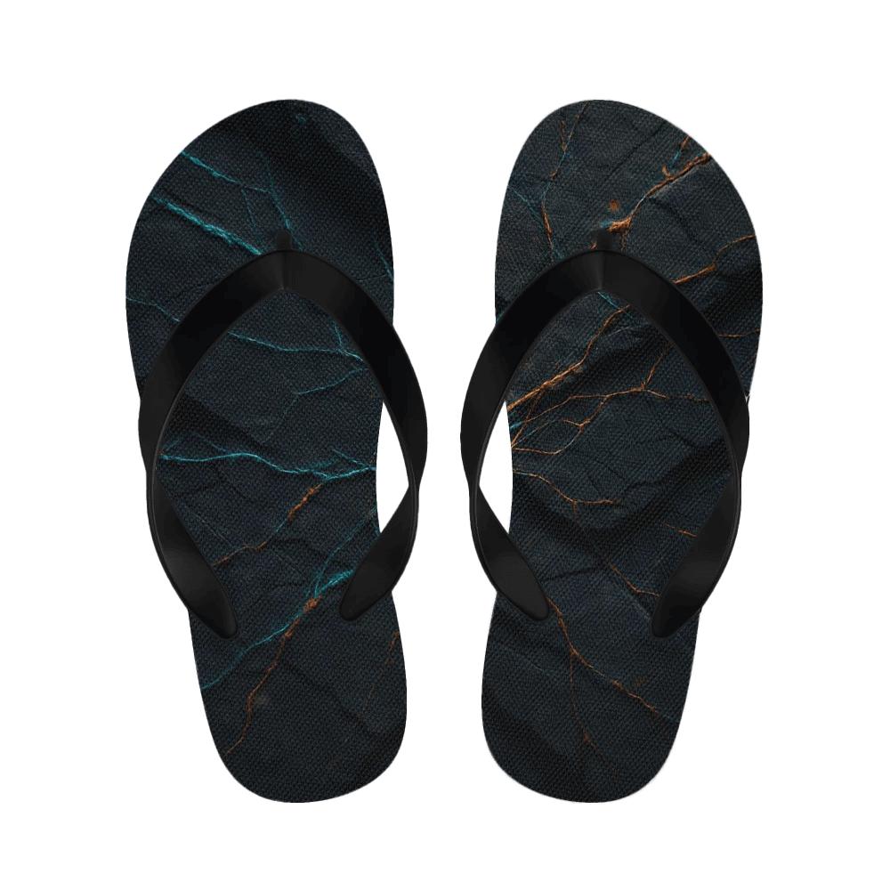 Basalt Vein Lattice Glow personalized cozy slippers