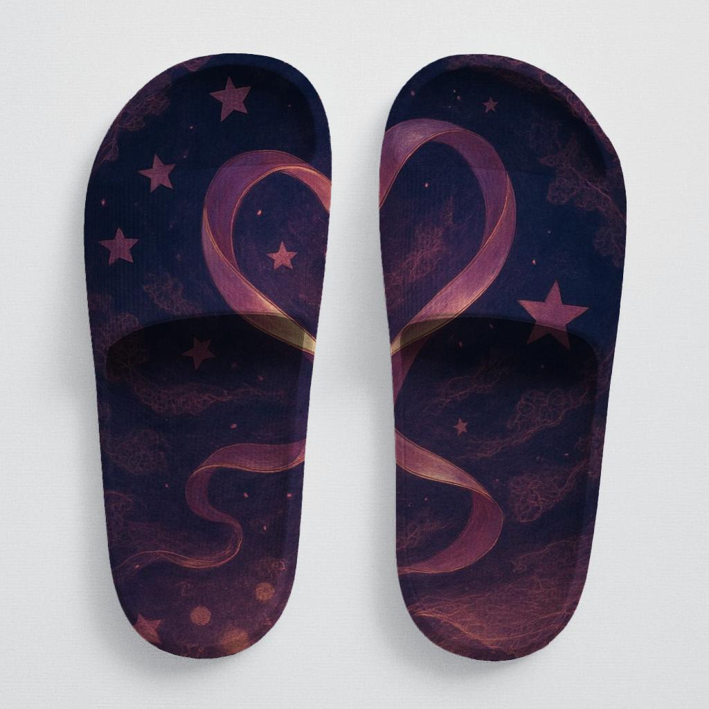 Valentine Aurora Ribbon Night unique printed slides