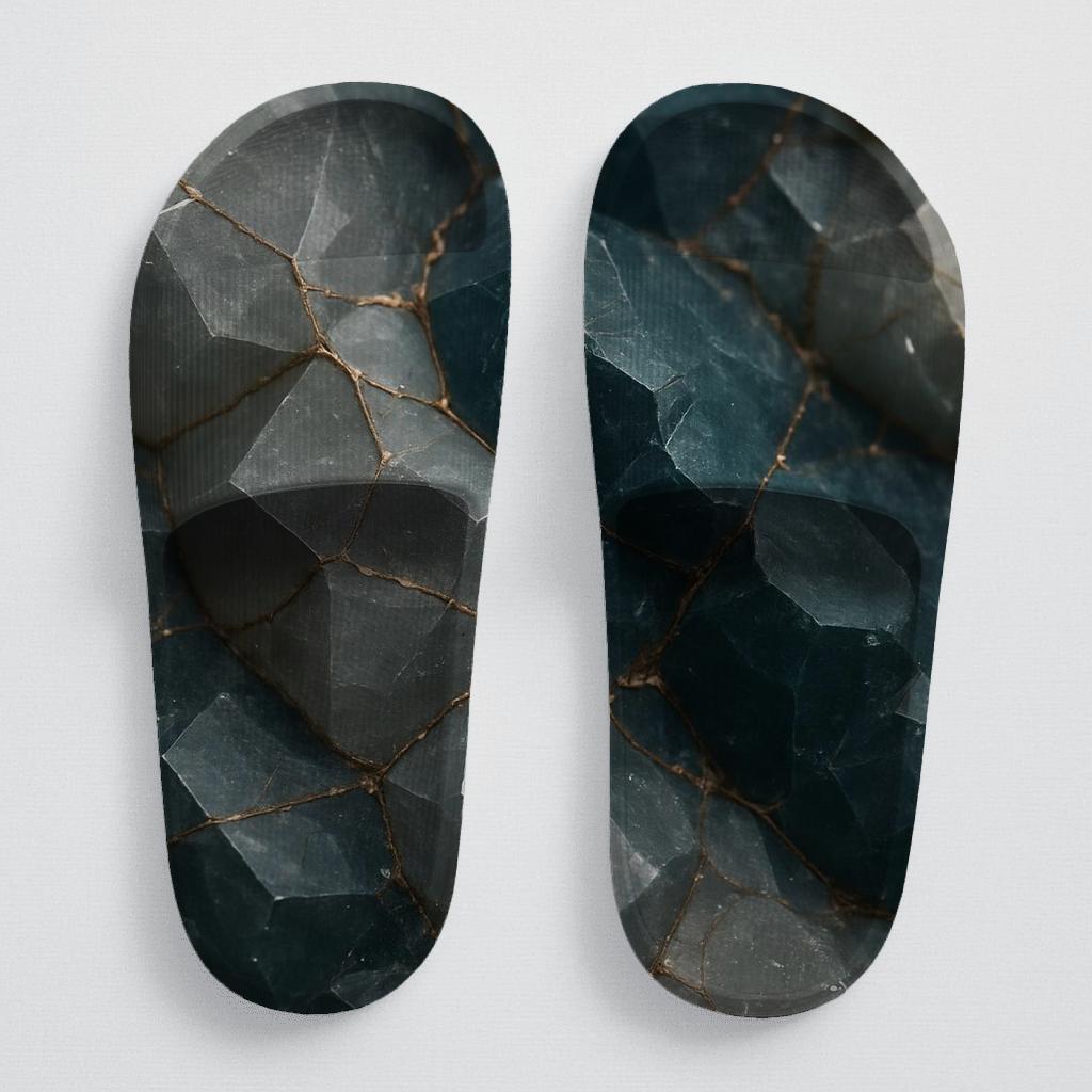 Mineral Facet Vein Tapestry comfortable casual slides