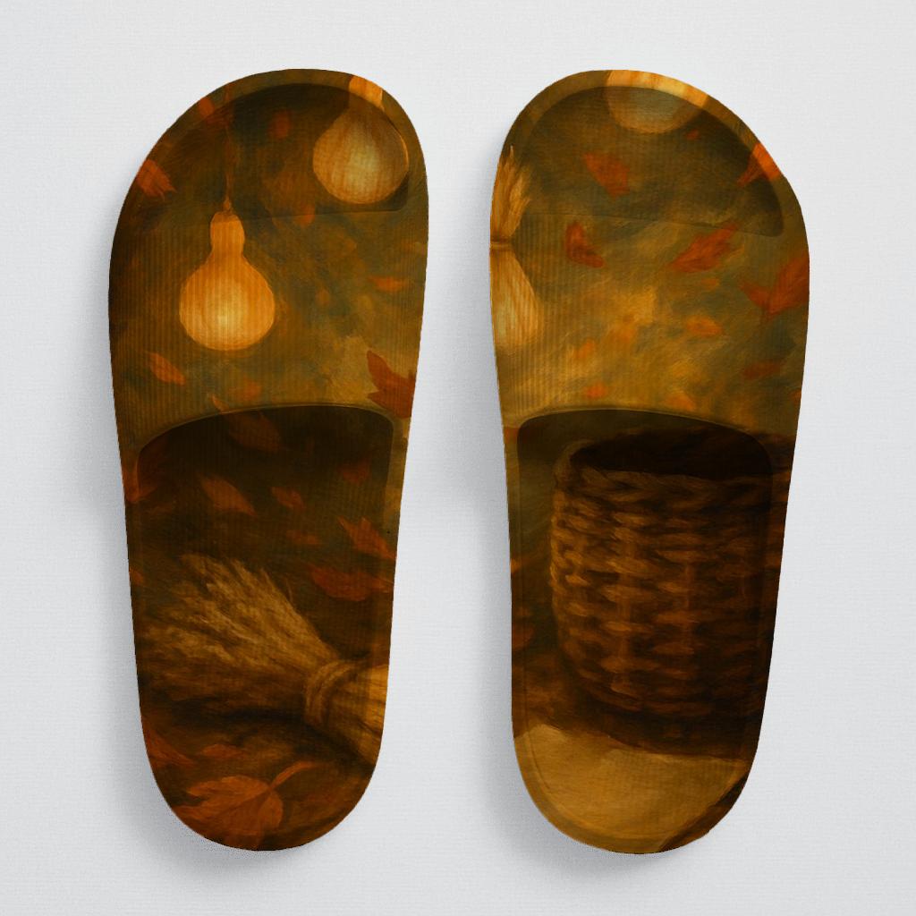 Autumn Lantern Harvest Drift trendy summer slides