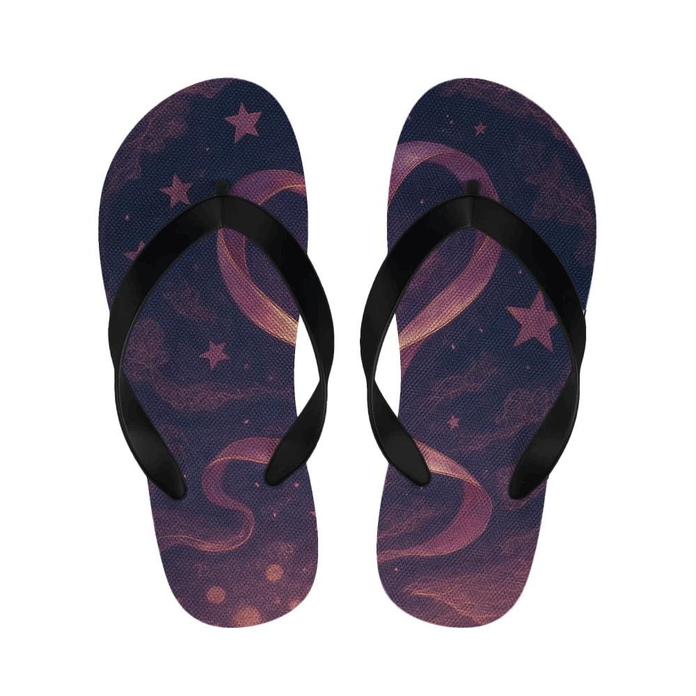 Valentine Aurora Ribbon Night warm fleece slippers