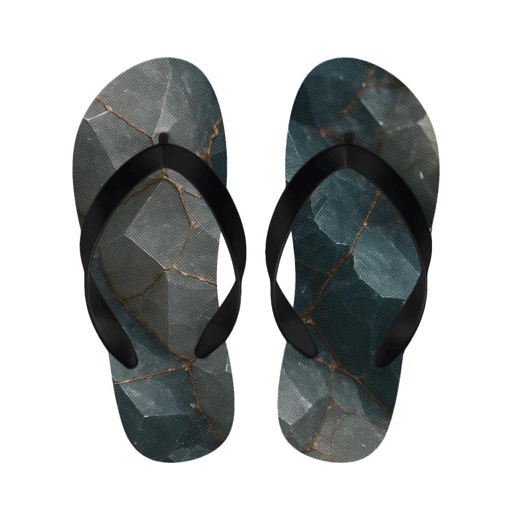 Mineral Facet Vein Tapestry designer logo slippers