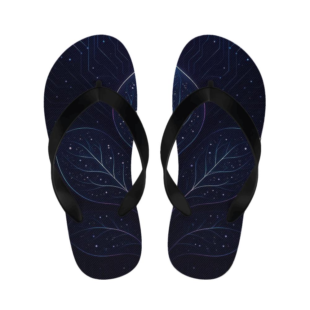 Orchid Nebula Vein Circuit personalized cozy slippers