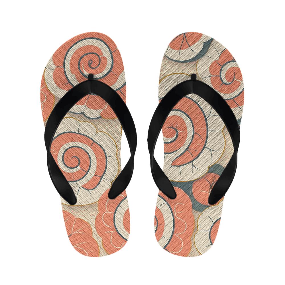Ranunculus Fractal Rosette Array soft sole slippers