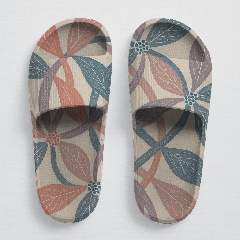 Peony Fractal Vein Weave soft footbed slides
