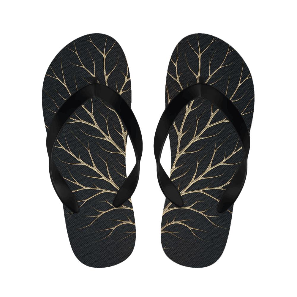 Stag Antler Fractal Crown warm fleece slippers