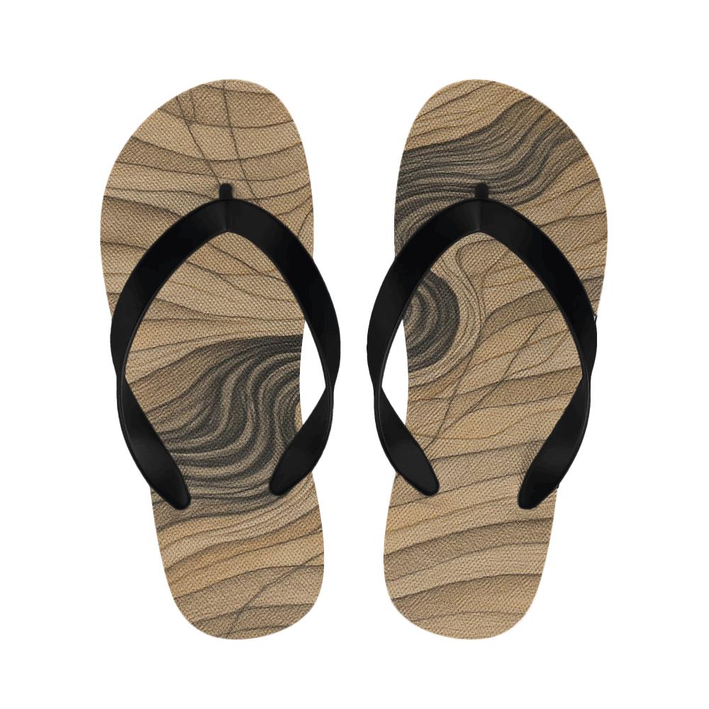 Erosion Vein Ripple Weave warm fleece slippers