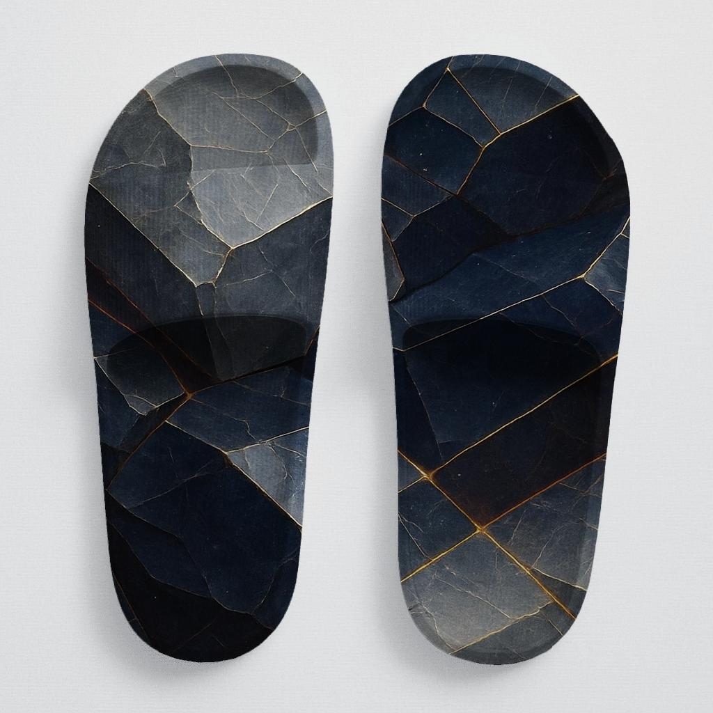 Mineral Facet Vein Tapestry personalized slide sandals