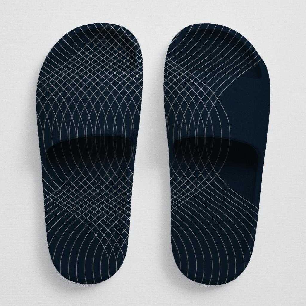 Moire Orbit Weave soft footbed slides