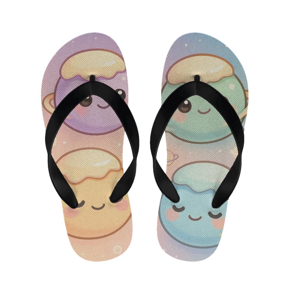 Pastel Planet Pudding Parade comfortable indoor slippers
