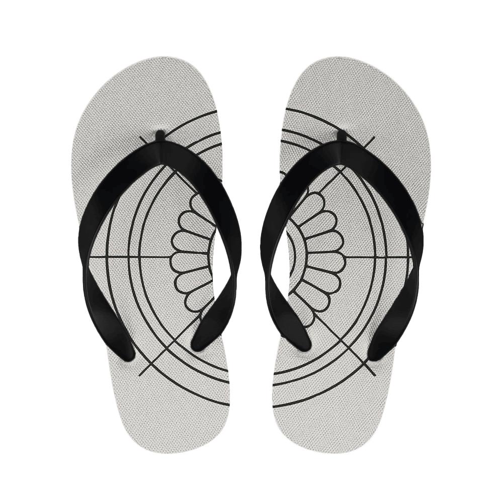Minimal Eclipse Lattice Rosette designer logo slippers
