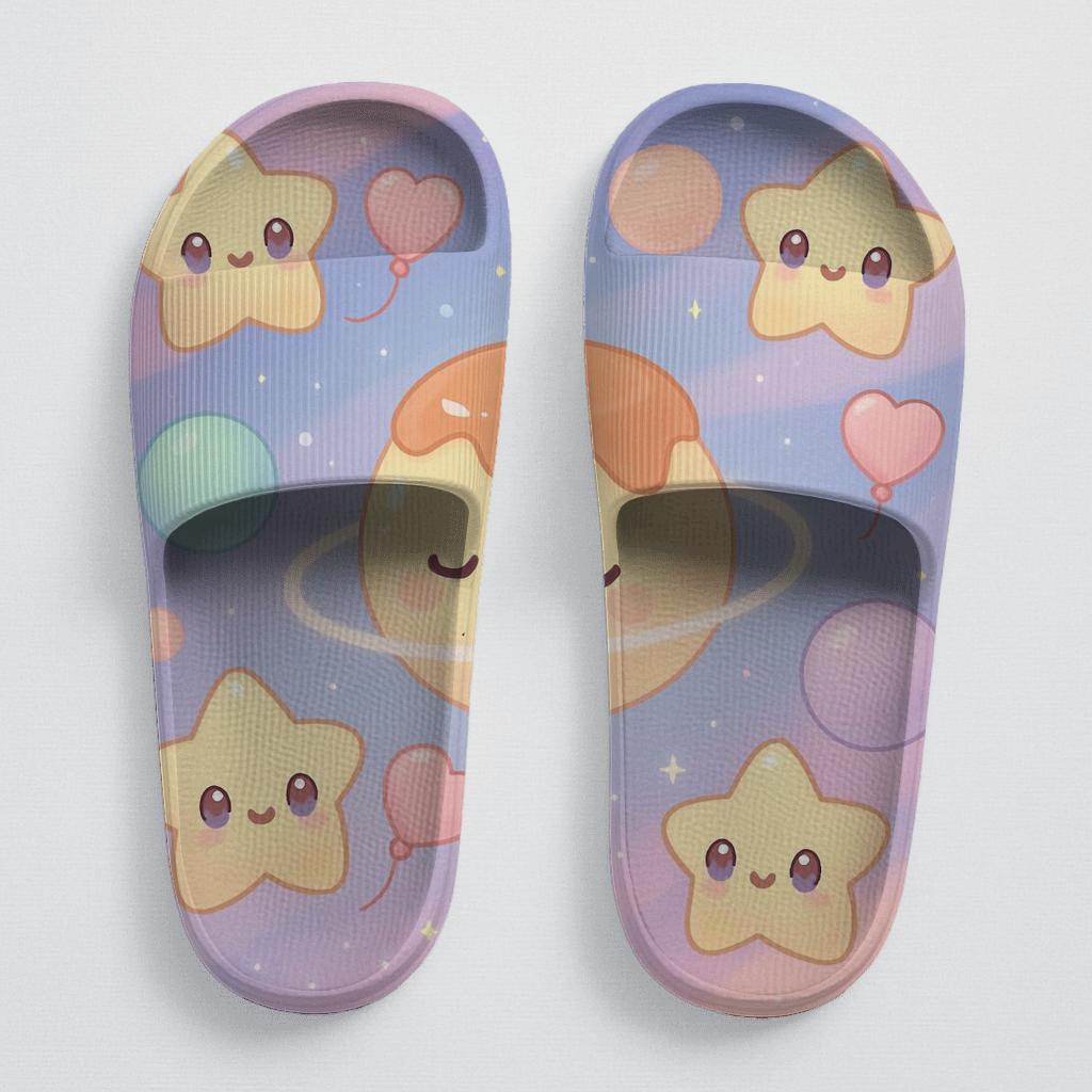 Pudding Planet Playtime personalized slide sandals