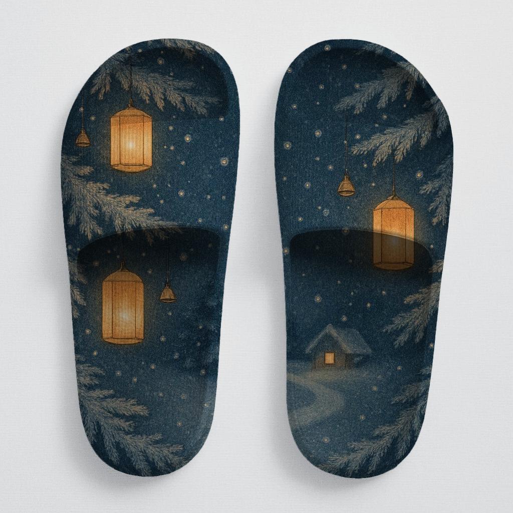 Midwinter Lantern Carol comfortable casual slides