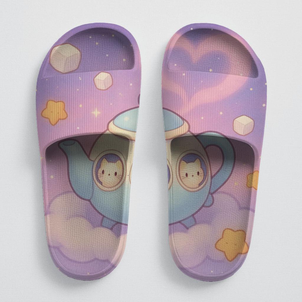 Cozy Teapot Nebula Sleepover sporty rubber slides