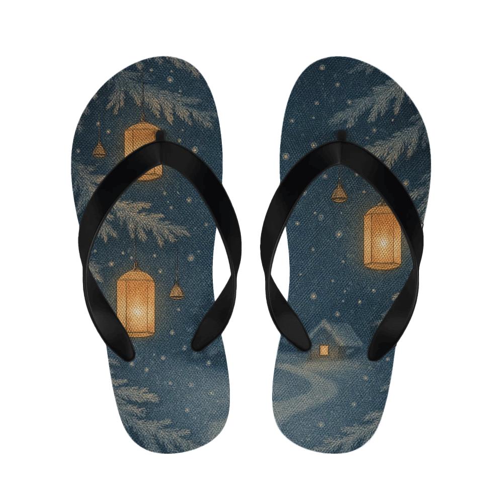 Midwinter Lantern Carol personalized cozy slippers